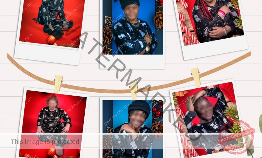 JA 5 by 7 Merry Christmas Photo Collageblurred